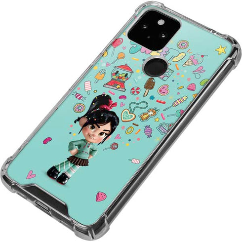 Disney Wreck-it Ralph Vanellope Sugar Icons Google Pixel 5 Clear Case